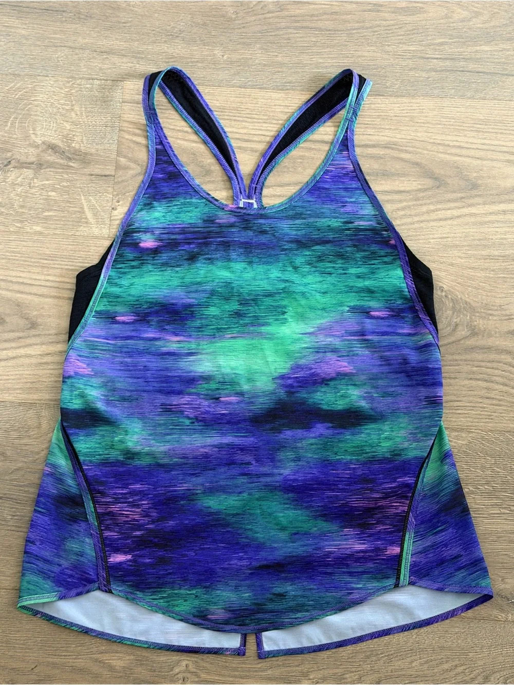 Lululemon Real Quick Singlet Rio Nights Multi Black Tank